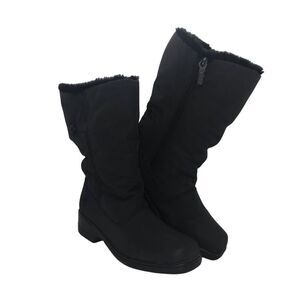 Totes Snowpuff Women's Black Waterproof, Faux Fur Snow Boots - Size: 6